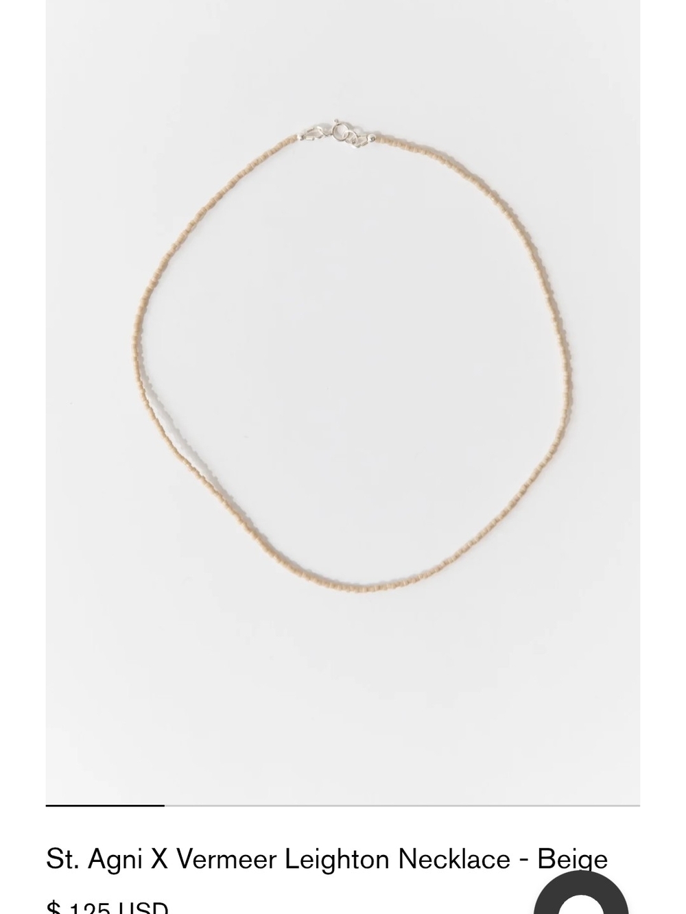 St. Agni Beige Beaded Necklace